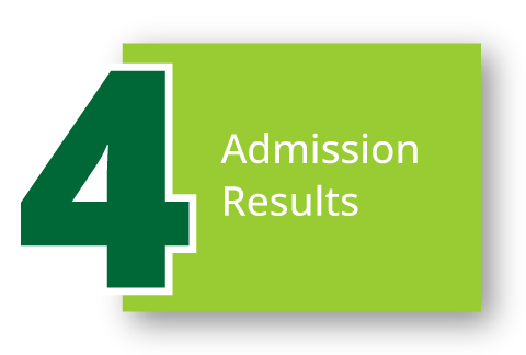 Step 4 for registration undergraduate programs: Admission results