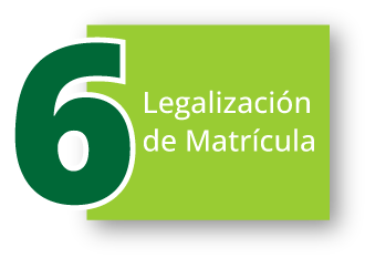 Paso 6 para inscripciones de pregrado: Legalización de Matricula