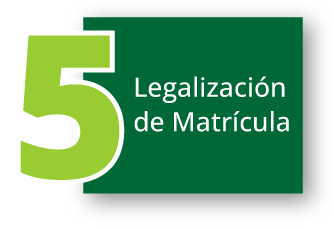 Paso 5: Legalización de matrícula